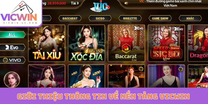 Giới thiệu thông tin về nền tảng VICWIN