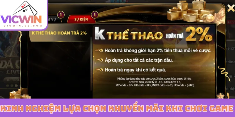 Kinh nghiệm chọn khuyến mãi khi chơi game