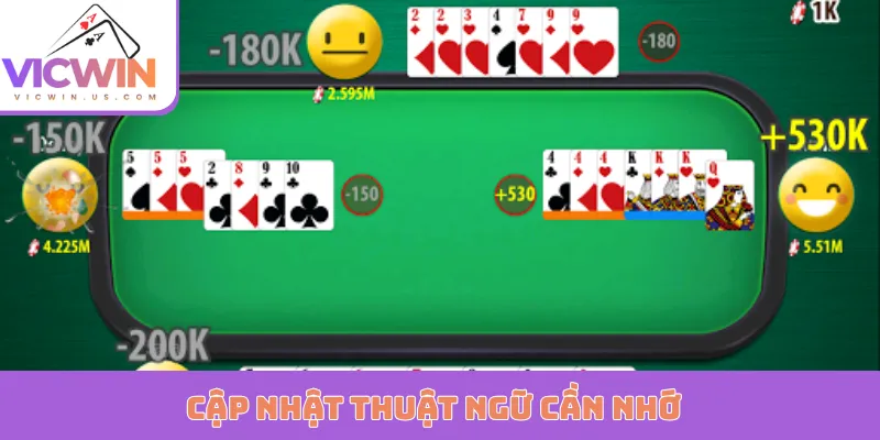 Cập nhật thuật ngữ cần nhớ trong tiến lên miền Bắc